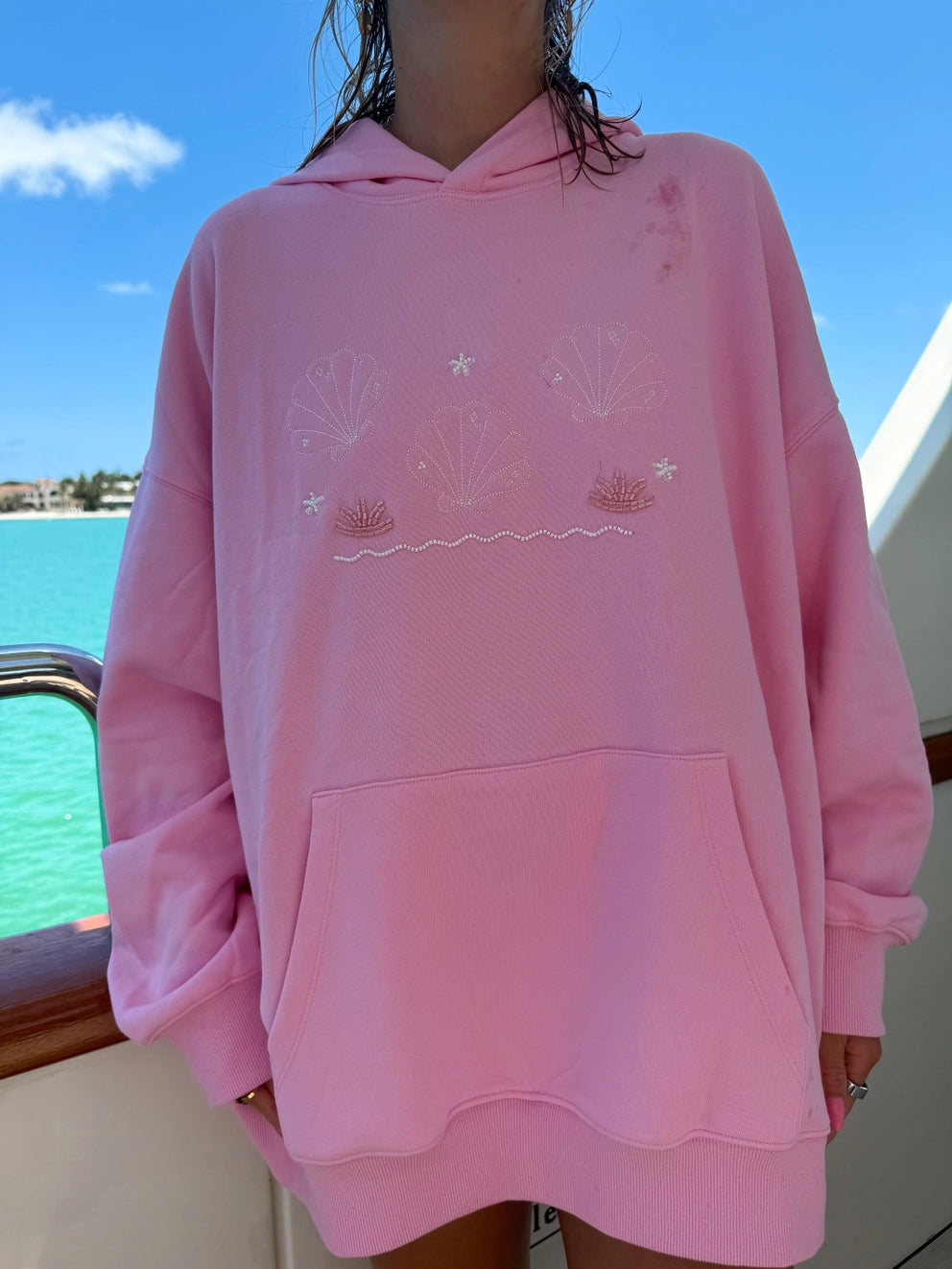 Pink Beaded Bikini Hoodie