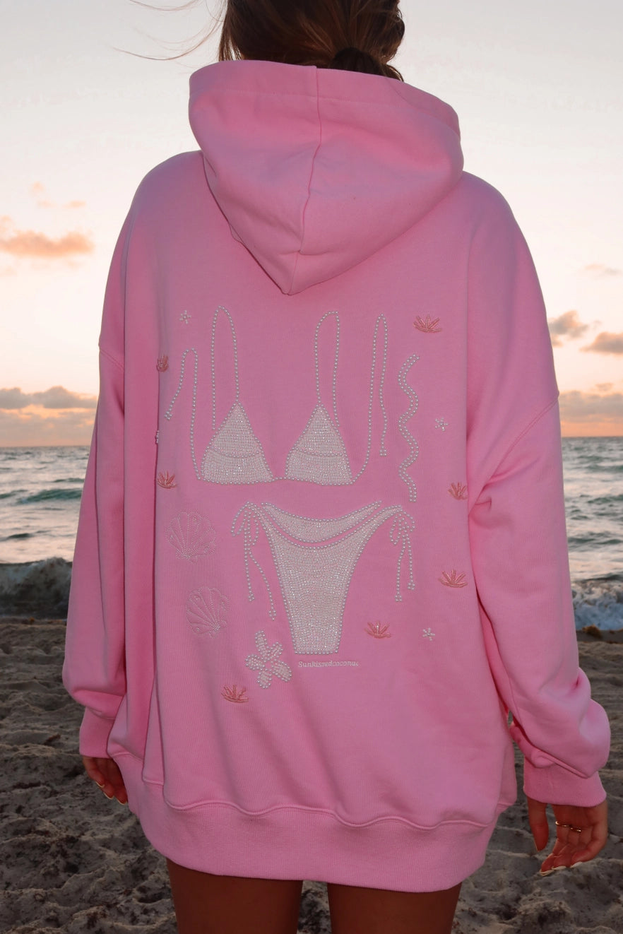 Pink Beaded Bikini Hoodie