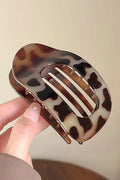 Leopard Oval Claw Clip