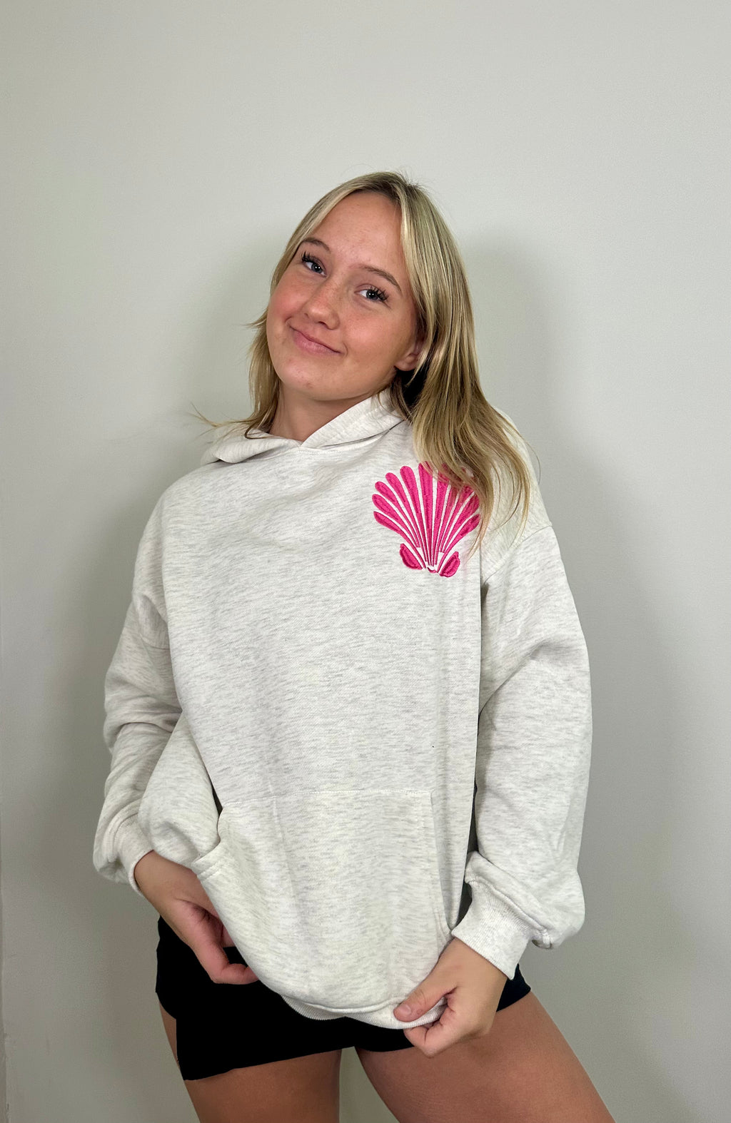 Surfboard Embroidered Oversized Hoodie