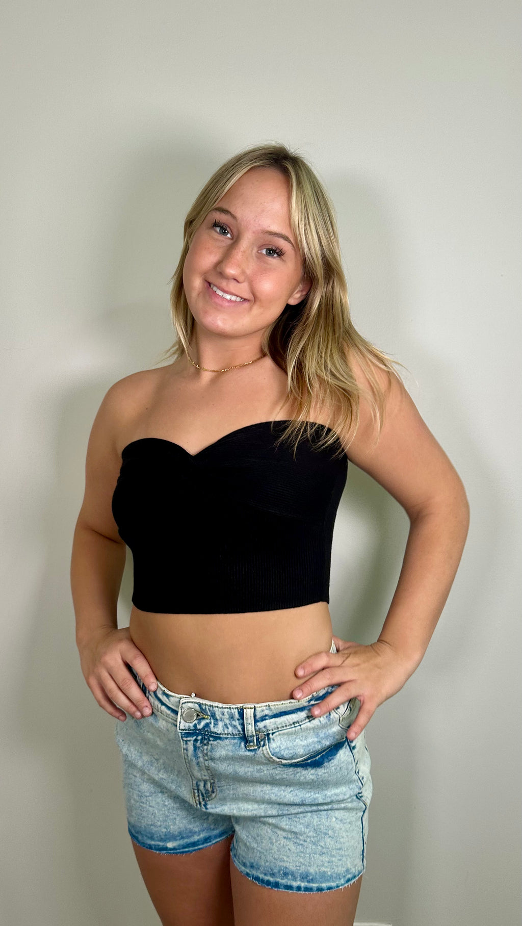 Everyday High-Rise Light Denim Shorts