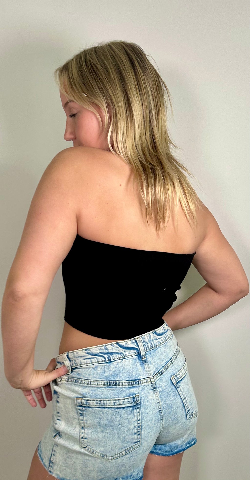 Everyday High-Rise Light Denim Shorts