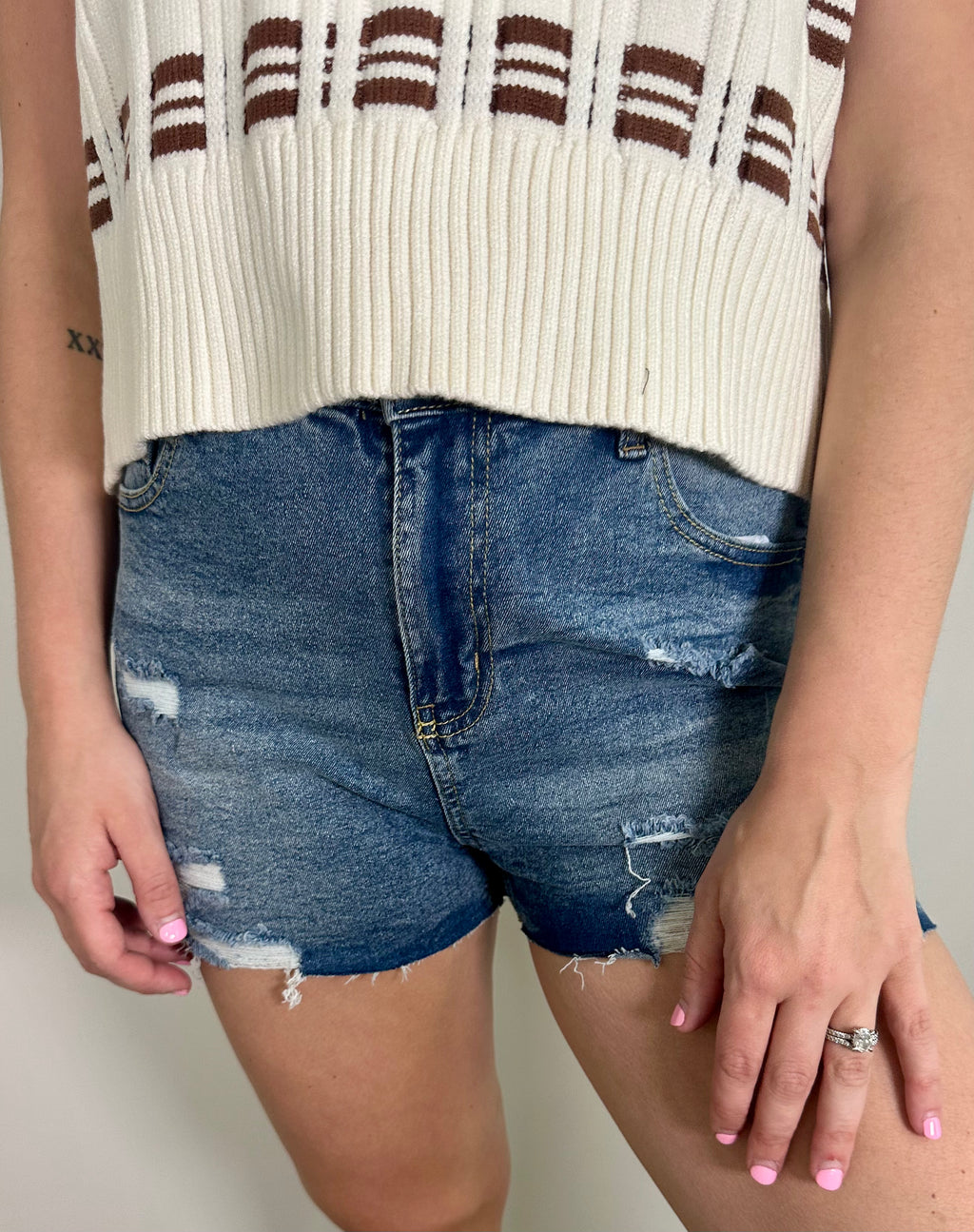 Everyday High-Rise Dark Denim Shorts