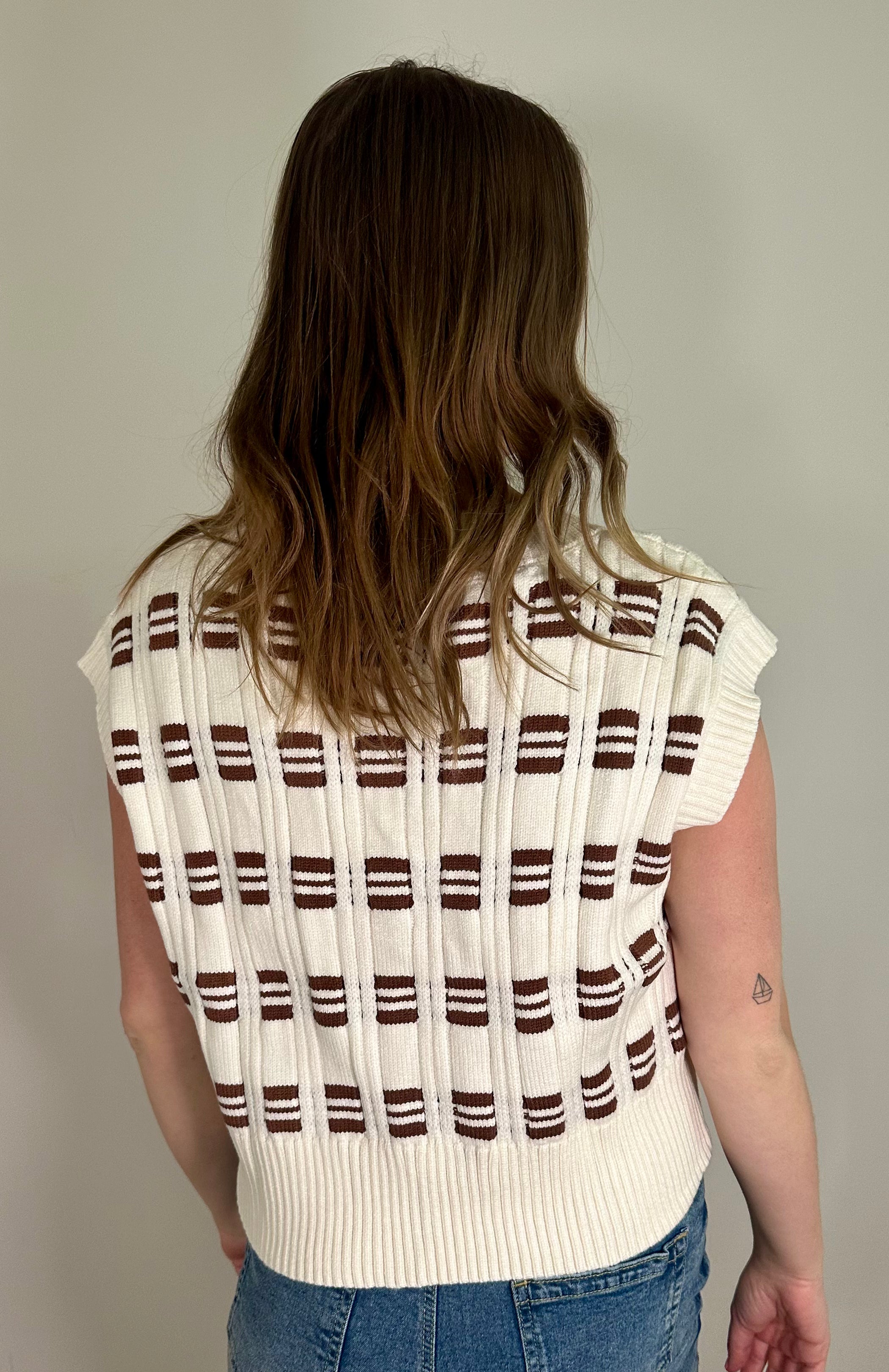Knit V-Neck Sweater Vest