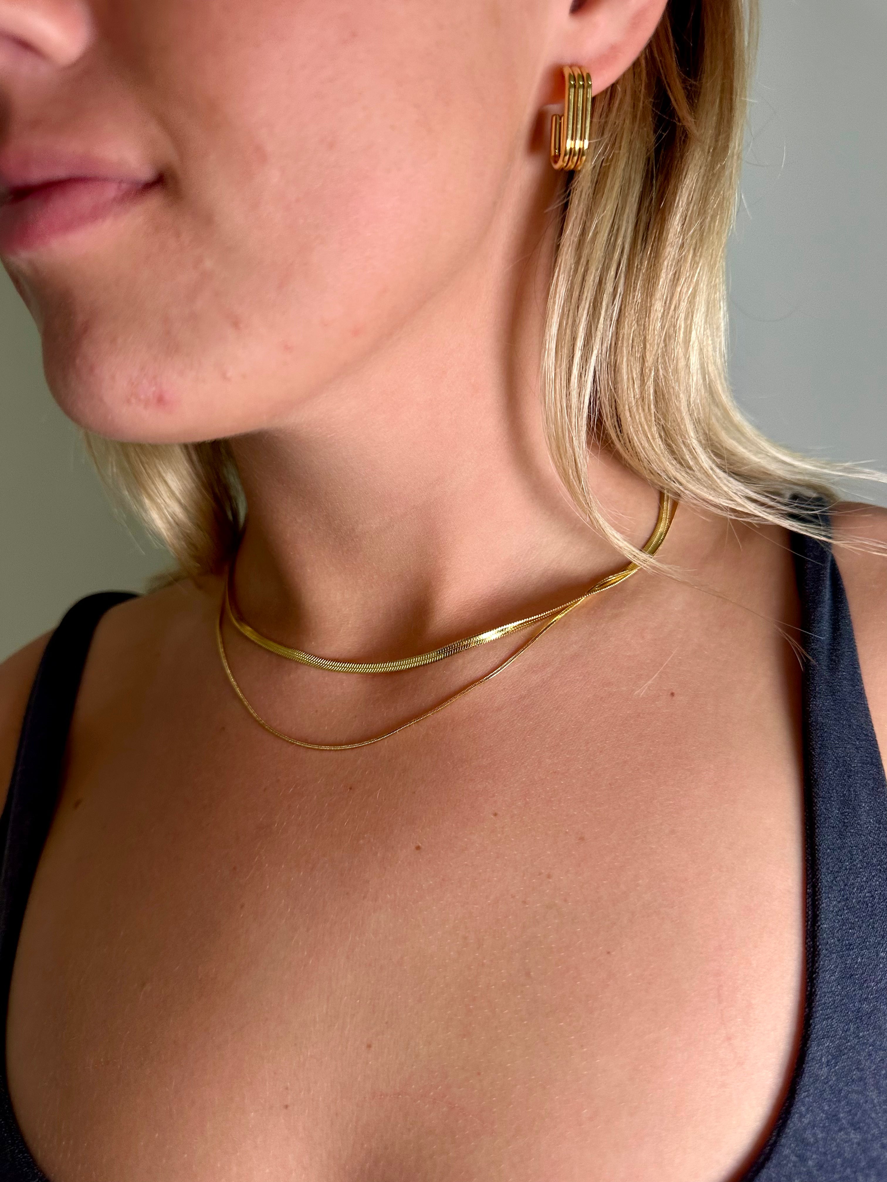 Gold Snake Chain Necklace