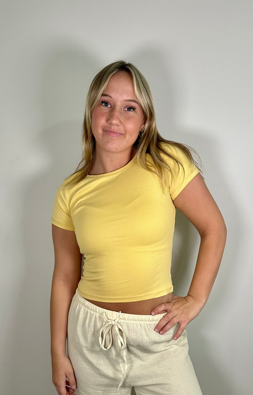Butter Yellow Babydoll Tee