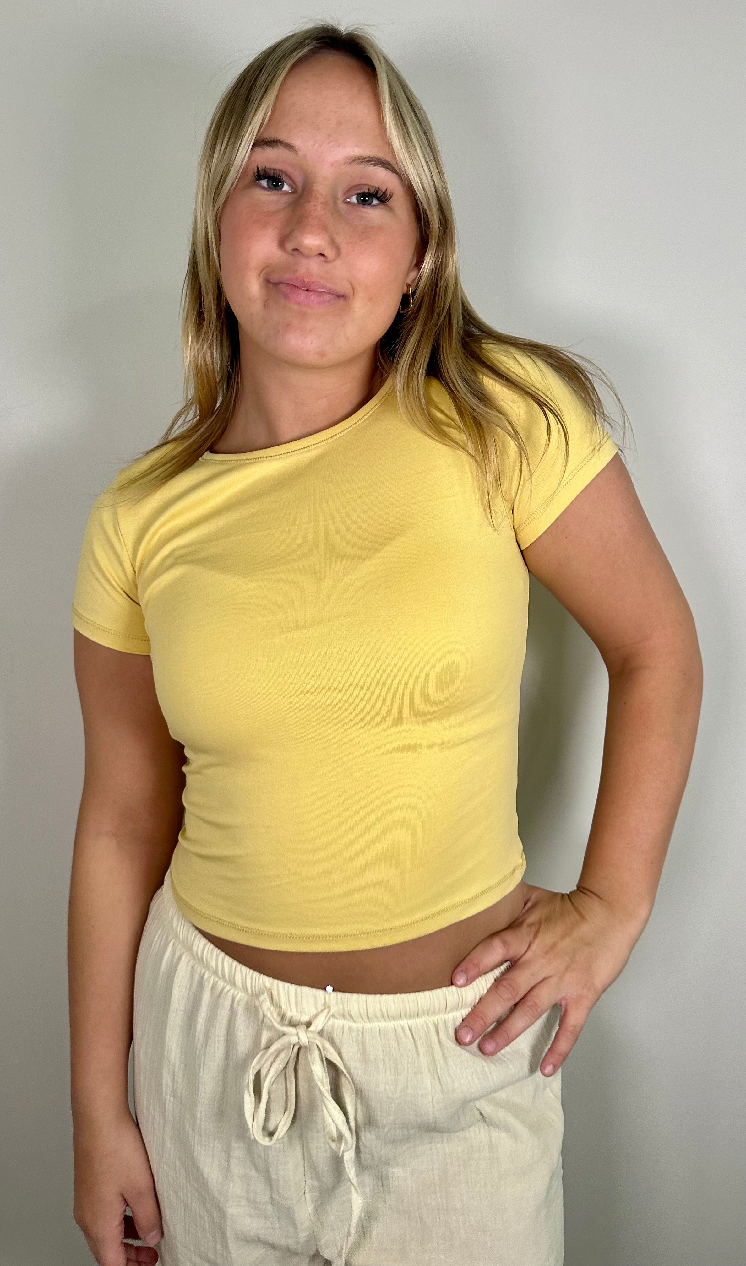 Butter Yellow Babydoll Tee