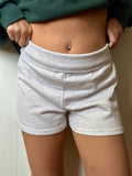 Grey Fold-Over Shorts