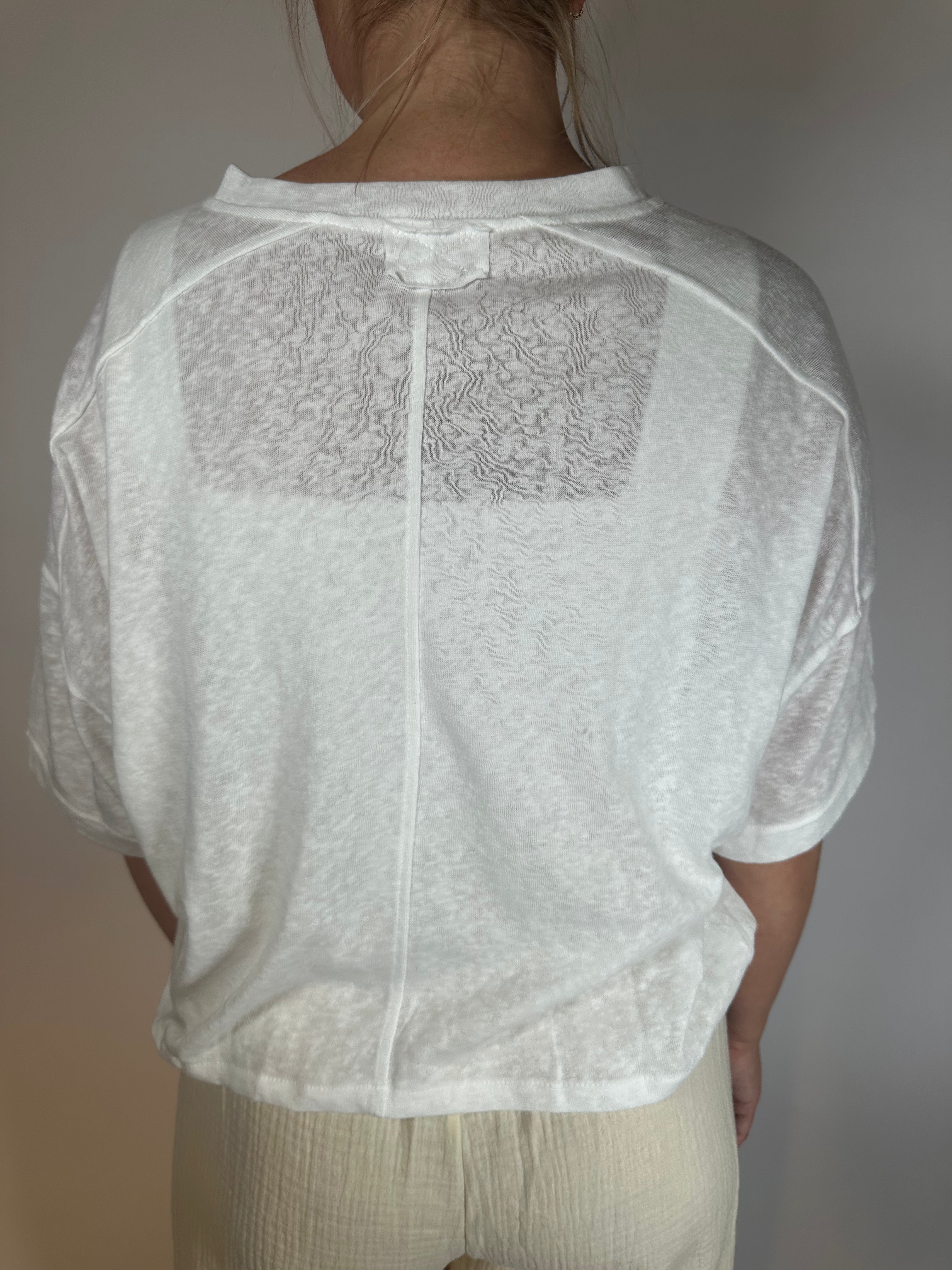 White Short Sleeve Cardigan