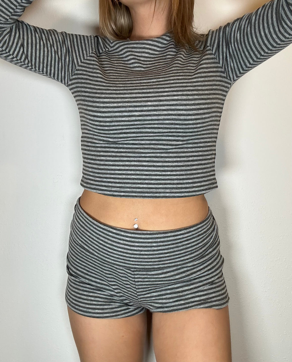 Striped Long Sleeve and Short Set