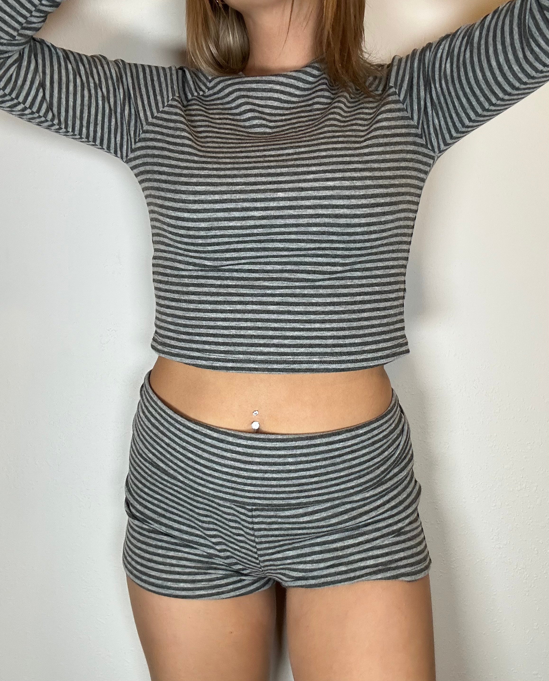 Striped Long Sleeve and Short Set