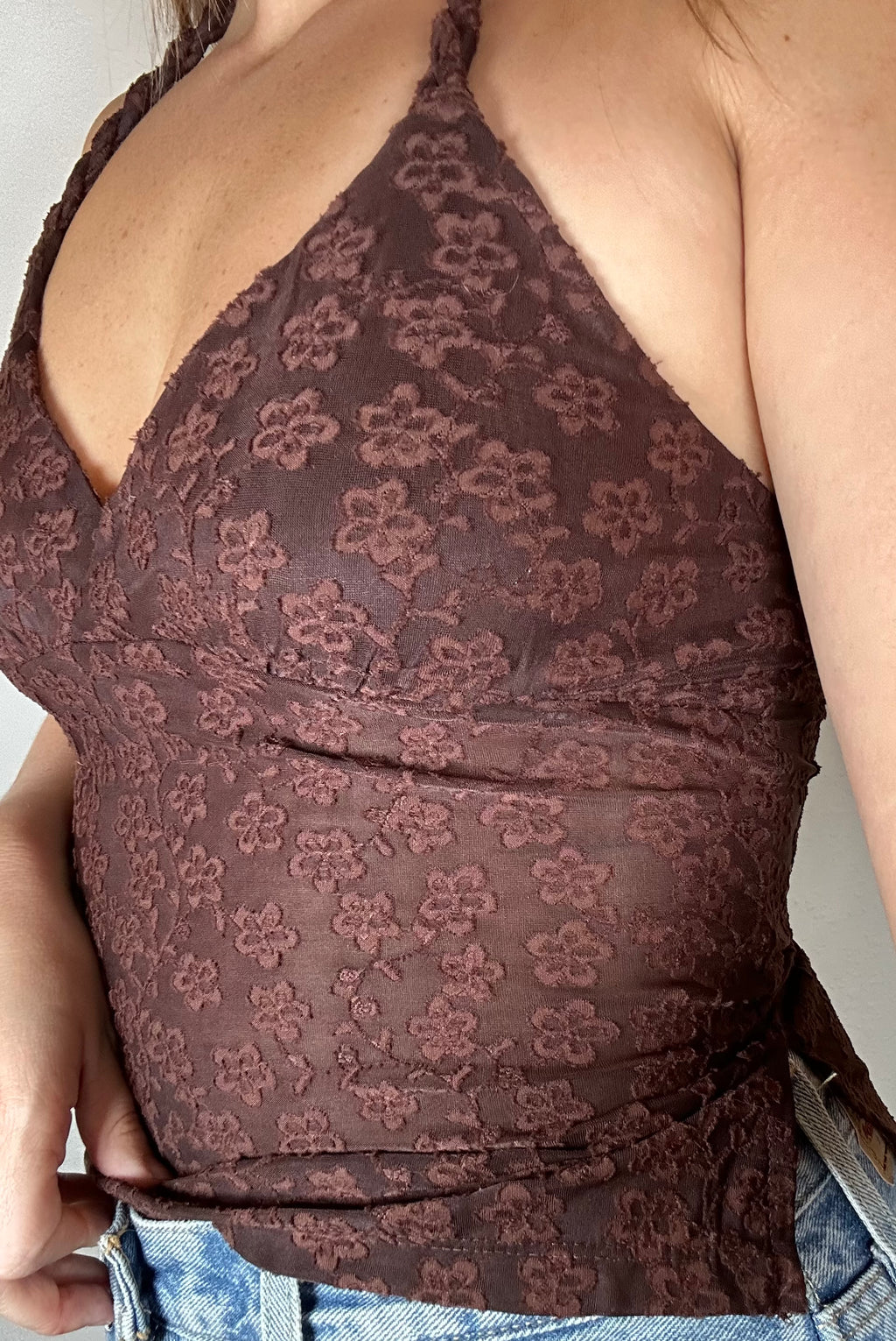 Paeoni Textured Halter Top