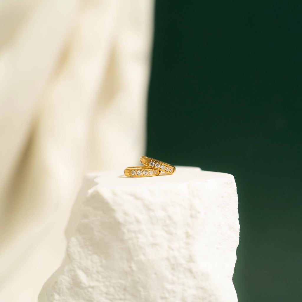 Gold Mini Huggie Hoop Earrings